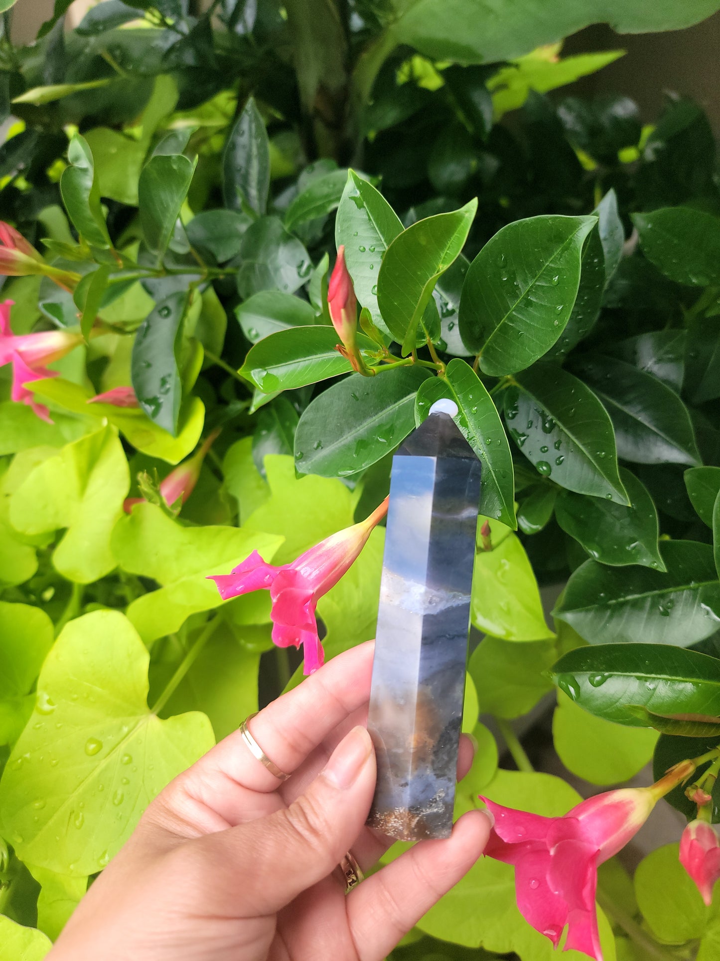 Starry Sky Agate with Pyrite