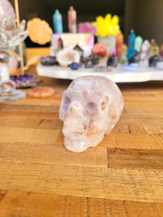 Pink Amethyst Skull