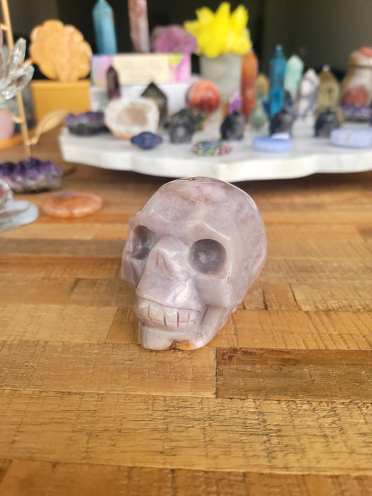 Pink Amethyst Skull