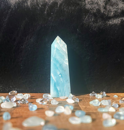 Caribbean Calcite Tower | Caribbean Blue Calcite Tower