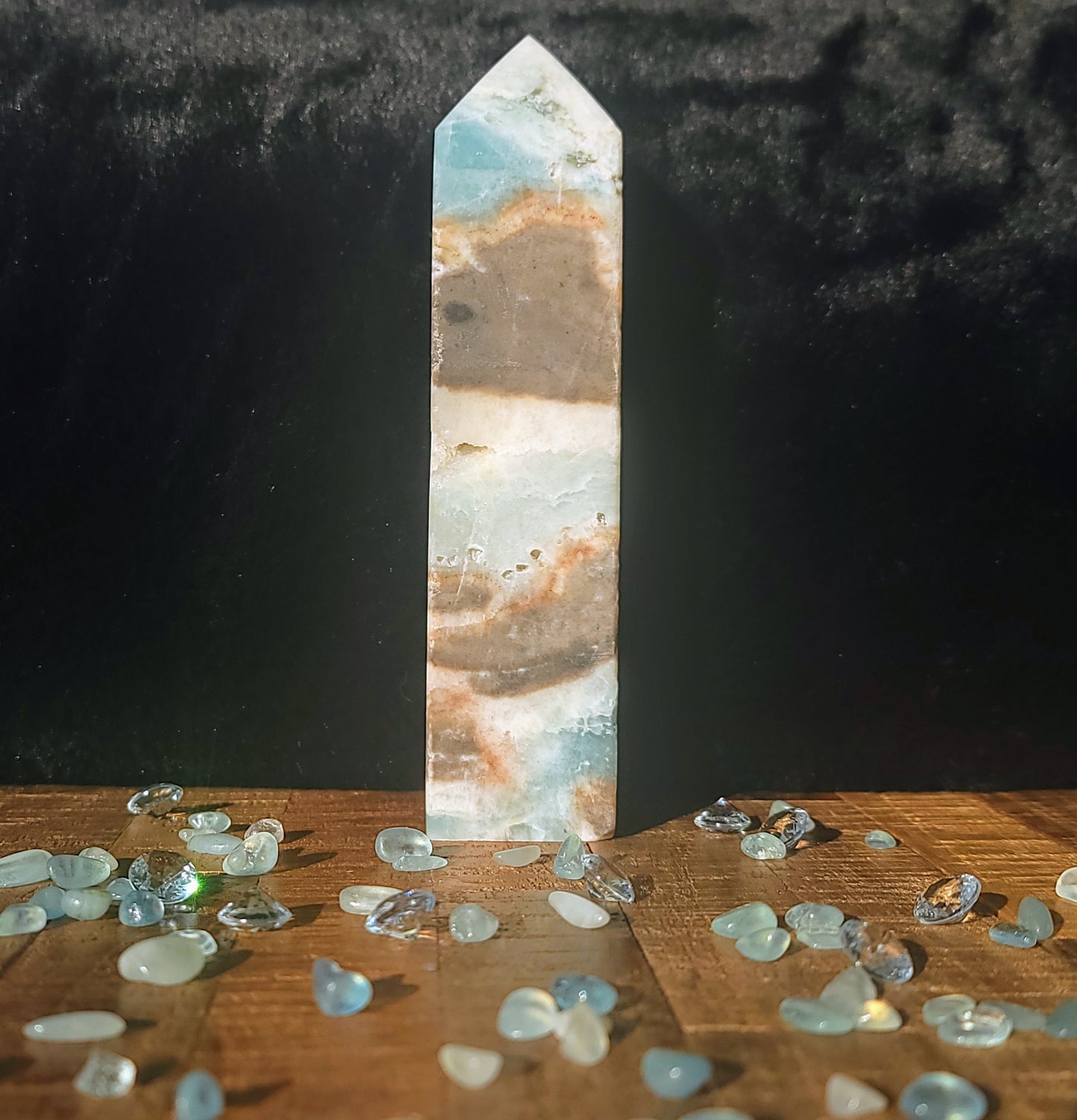 Caribbean Calcite Tower | Caribbean Blue Calcite Tower